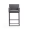 Manhattan Comfort Ambassador Barstool in Grey and Black (Set of 2) 2-BS017-GY - alternate 2